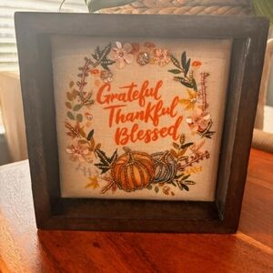 Fall pumpkin plaque